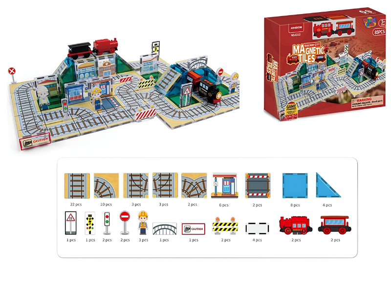 Pista Magnética Tren 85 pcs